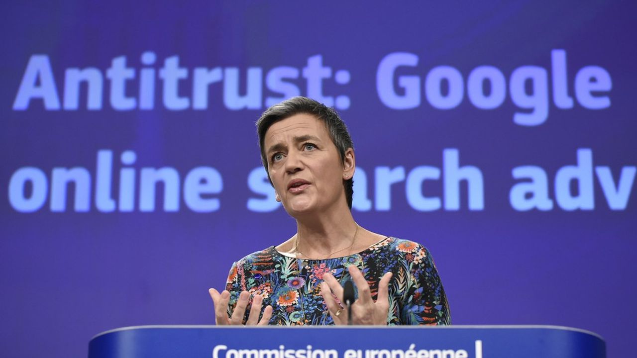 La Danoise Margrethe Vestager vient d'imposer une nouvelle amende de 1,49 milliard d'euros à Google pour abus de position dominante.