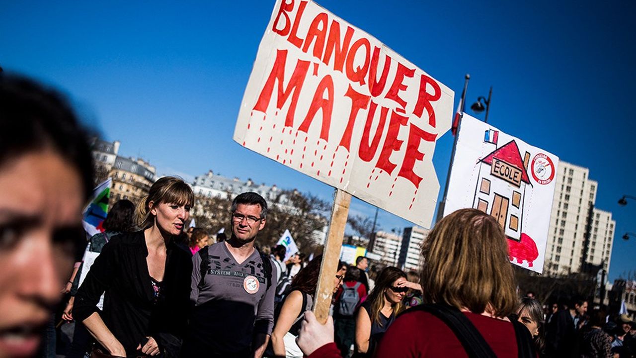 Selon le ministre de l'Intérieur, Christophe Castaner, quelque 36.000 enseignants ont défilé samedi en France à l'appel des cinq principaux syndicats de l'éducation, pour protester contre «la loi Blanquer » et la réforme du lycée.