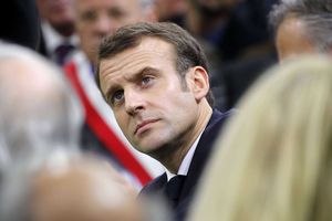 Emmanuel Macron lors d'un « grand débat » à Grand Bourgtheroulde, en Normandie, le 15 janvier dernier.