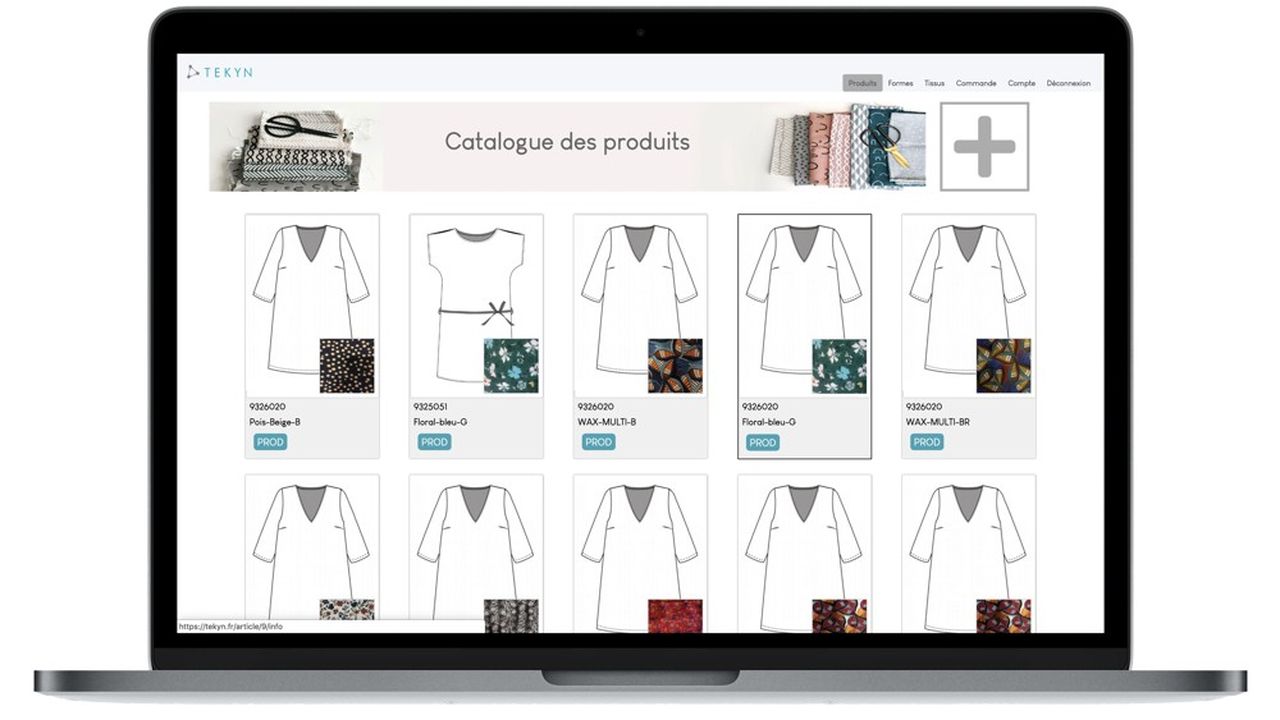 Grâce à sa plate-forme, Tekyn aide les marques à ajuster leur production de vêtements à la demande tout en produisant en France et en circuit court.