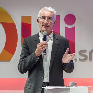 Guillaume Pepy, le patron de la SNCF, lors de la présentation du nouveau nom du site en ligne. Celui-ci a vendu un milliard de billets depuis sa création en 2000.