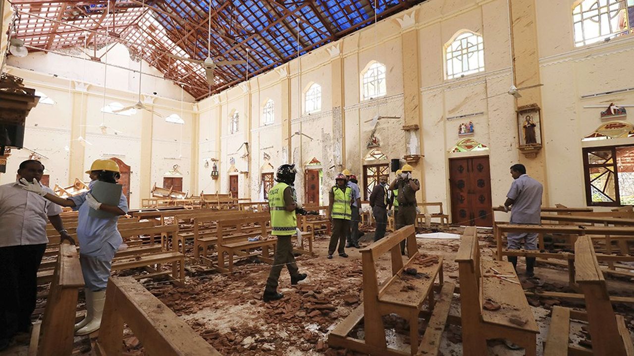 L'église de Saint-Sébastien à Negombo, dans la capitale du Sri Lanka, Colombo, est l'un des lieux de culte dévasté par la série d'attentats perpétrés dimanche, dans la capitale et le reste du pays.