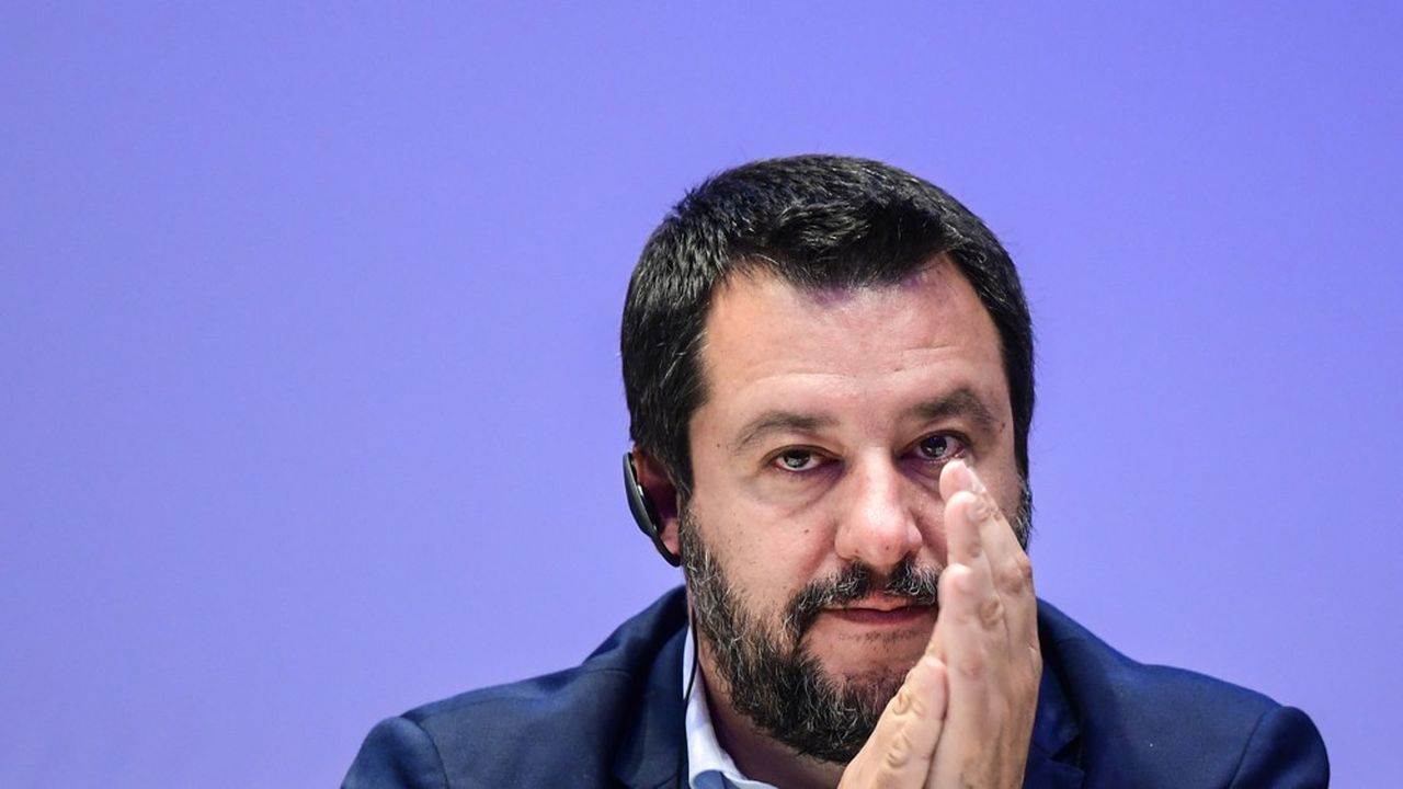 Matteo Salvini, Vice-président du conseil, ministre de l'intérieur et leader de la Ligue (Photo by Miguel MEDINA/AFP)