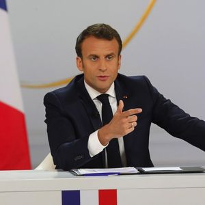 Emmanuel Macron lors de sa conférence de presse.