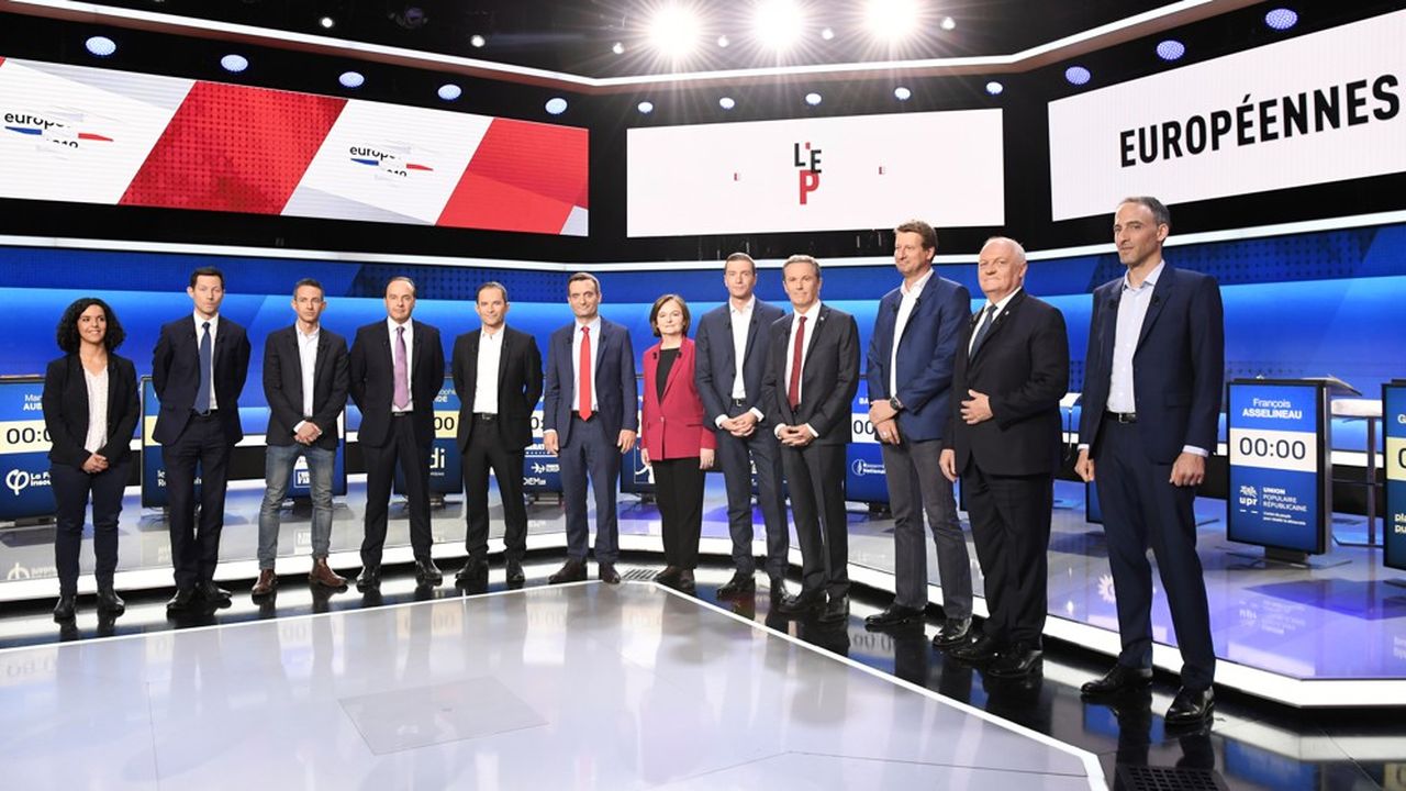 Les têtes de listes aux européennes lors de leur débat sur France 2, le 4 avril dernier