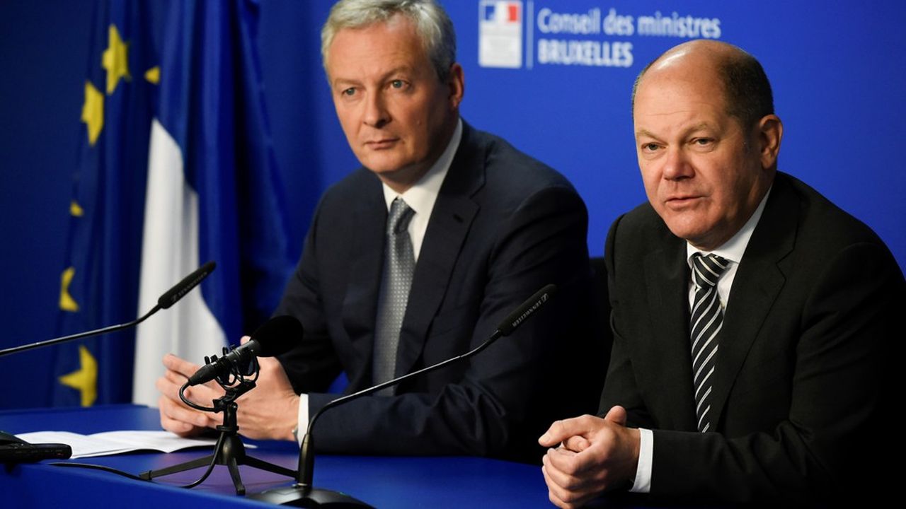 Le ministre de l'Economie et des finances Bruno Le Maire (gauche) et son homologue allemand Olaf Scholz (droite).