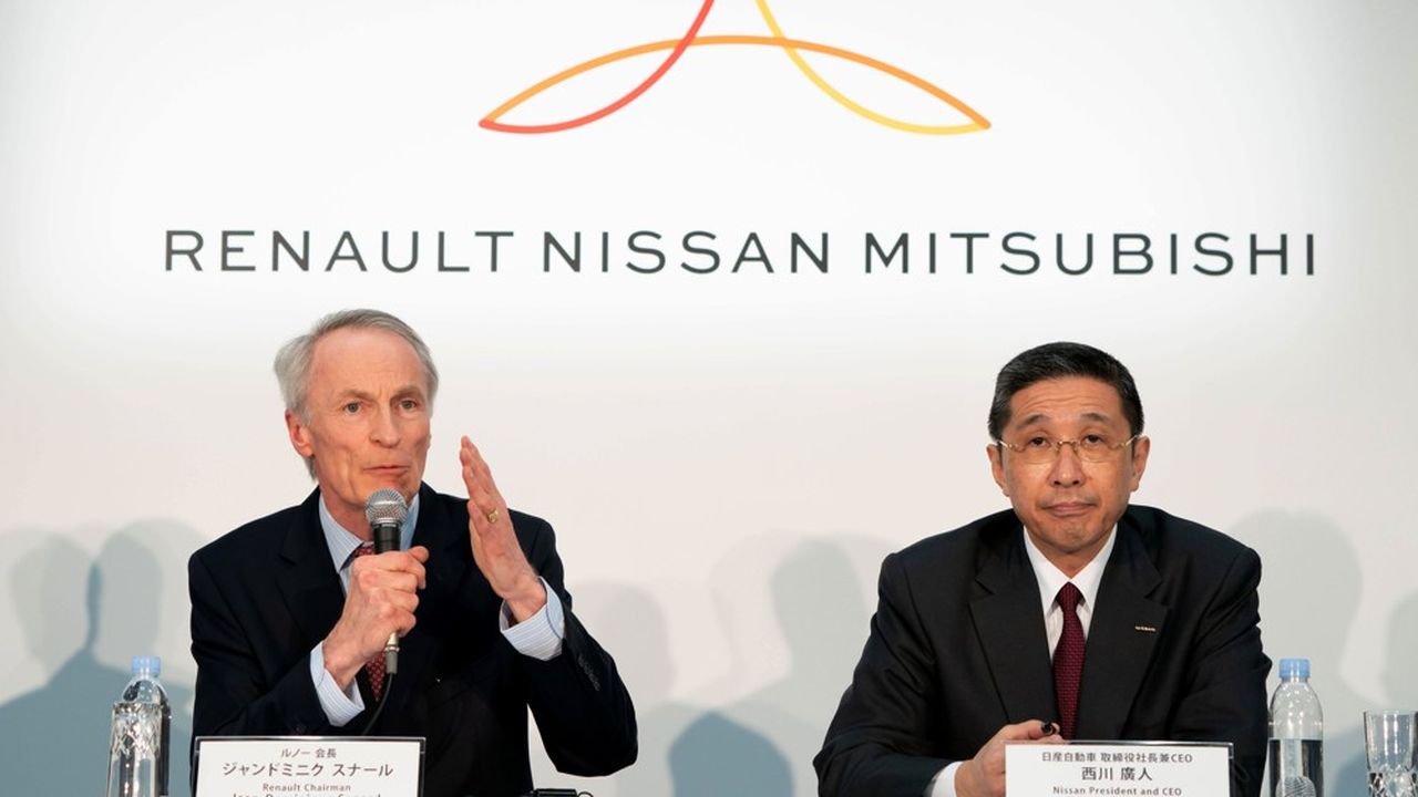 Jean-Dominique Senard, président de Renault, et Hiroto Saikawa, directeur général de Nissan.
