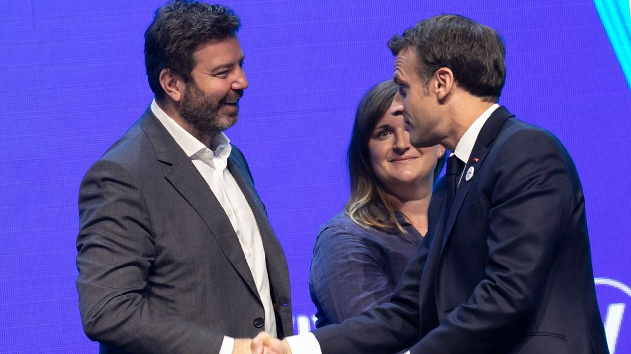 Le patron d'UiPath, Daniel Dines, comptait parmi les invités conviés pour interroger Emmanuel Macron sur scène, à VivaTech, la semaine dernière.