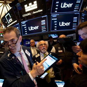 La première cotation d'Uber à Wall Street, le 10 mai dernier.