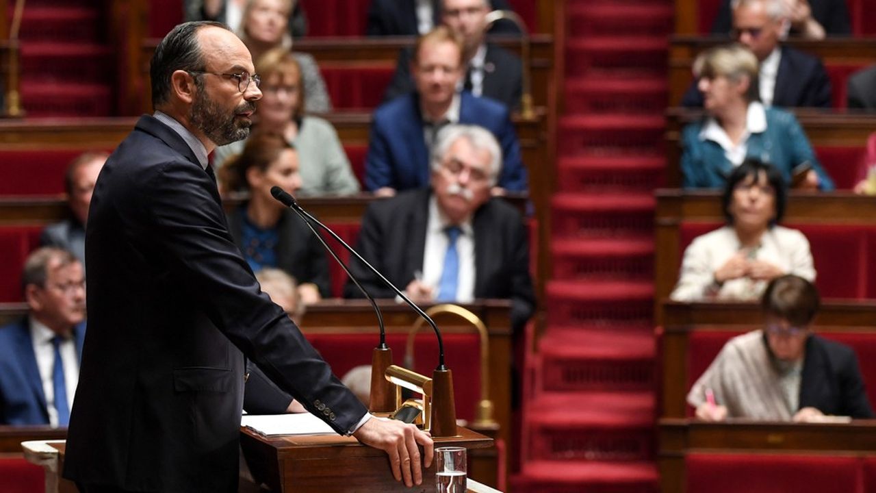 Edouard Philippe ce mercredi lors de son discours devant l'Assemblée nationale.