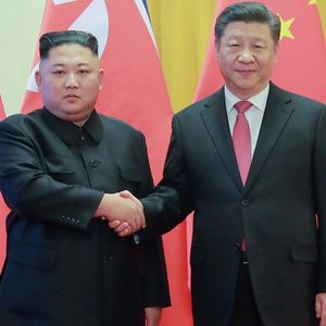 Kim Jong-un et Xi Jinping à Pékin, le 8 janvier 2019.