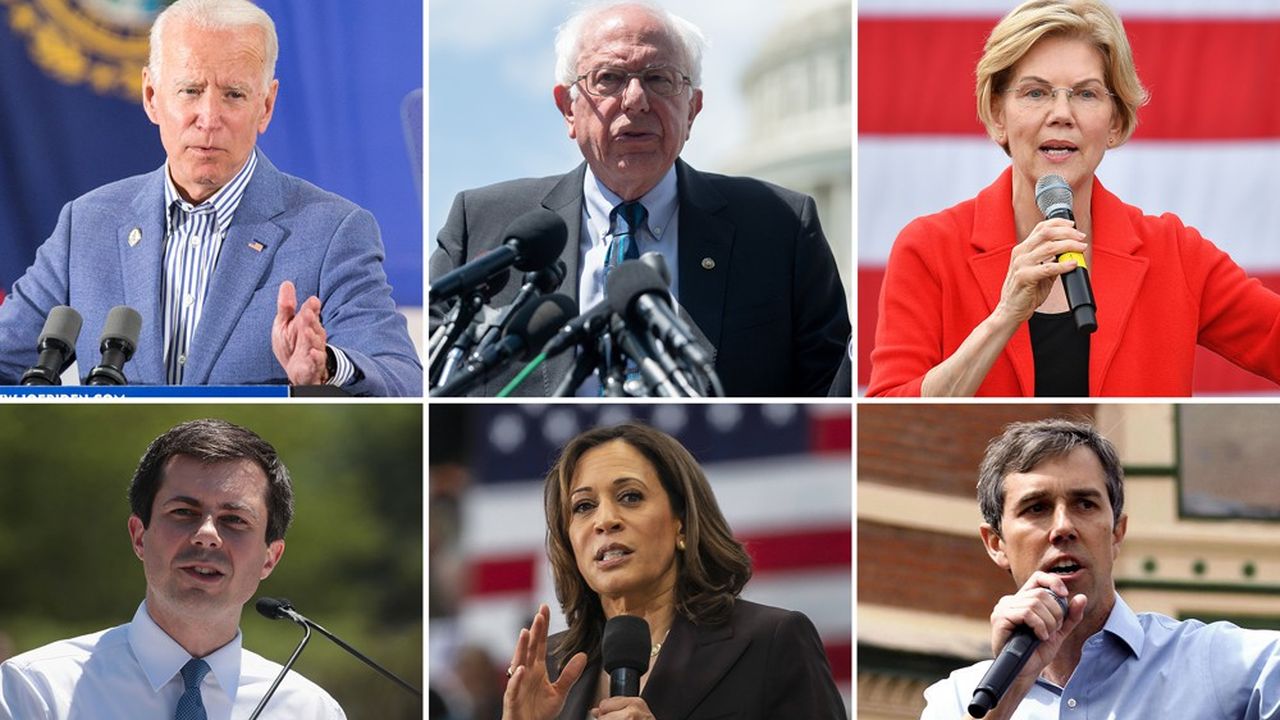 Joe Biden, Bernie Sanders, Elizabeth Warren, Pete Buttigieg, Kamala Harris et Beto O'Rourke sont en tête des intentions de vote.