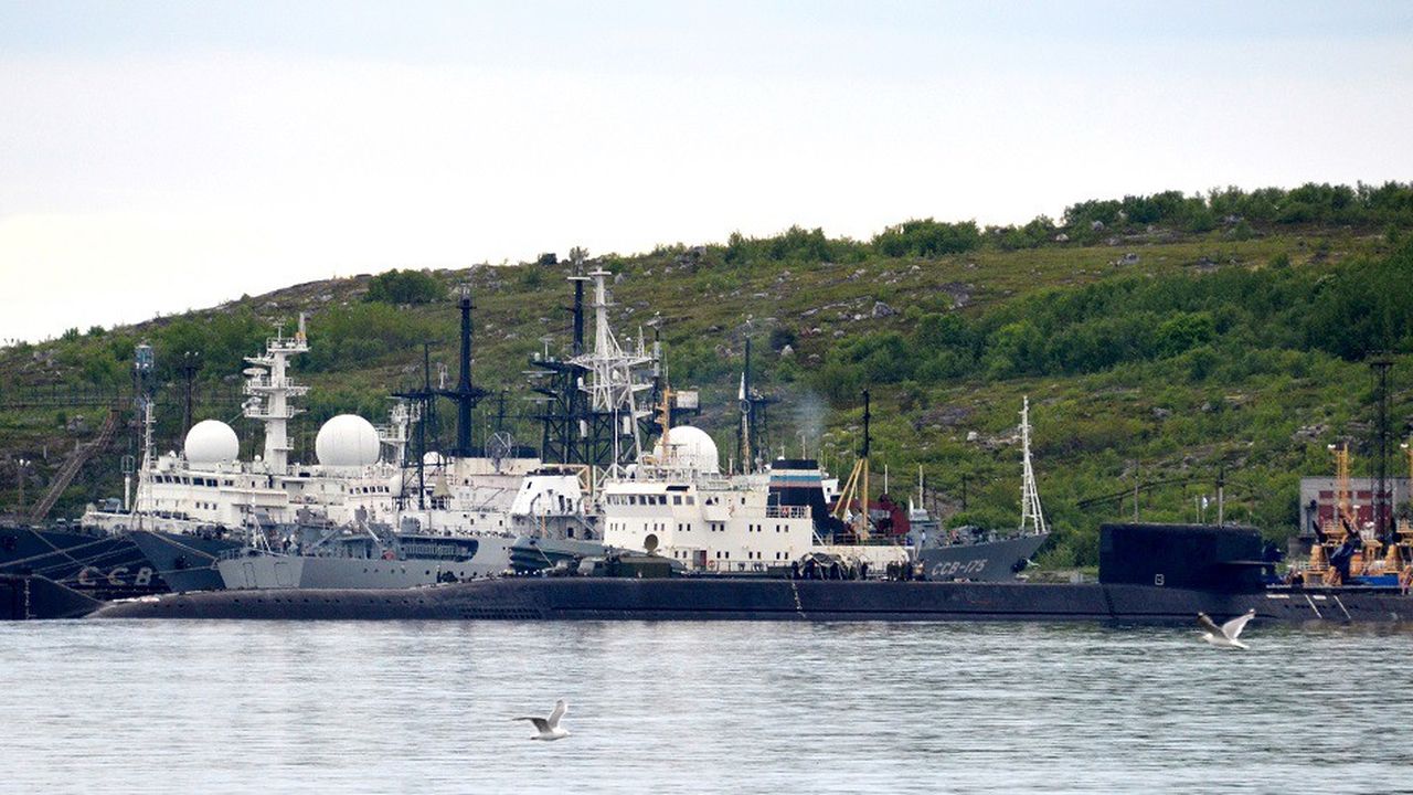 La base de la Flotte Nord à Severomorsk, où a été rapatrié le sous-marin.