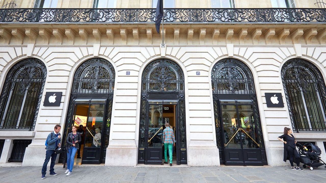 Apple Retail, qui gère les ventes dans les magasins propres de la marque, affiche un chiffre d'affaires de 725 millions d'euros en France.