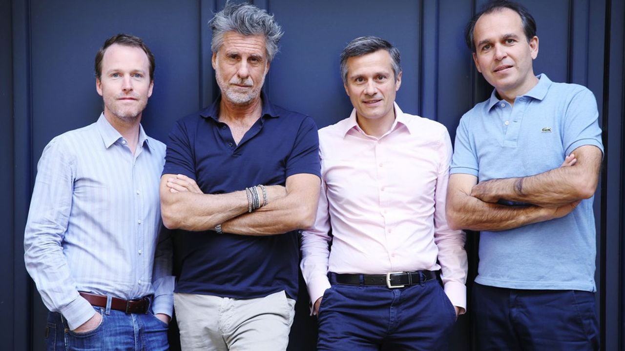 Pierre-Yves Meerschman (à gauche) et Pierre-Eric Leibovici (à droite) de Daphni sont rejoints par Marc Simoncini et Charles-Henry Tranié (au milieu). Ils lèvent 200 millions d'euros pour investir dans les start-up.