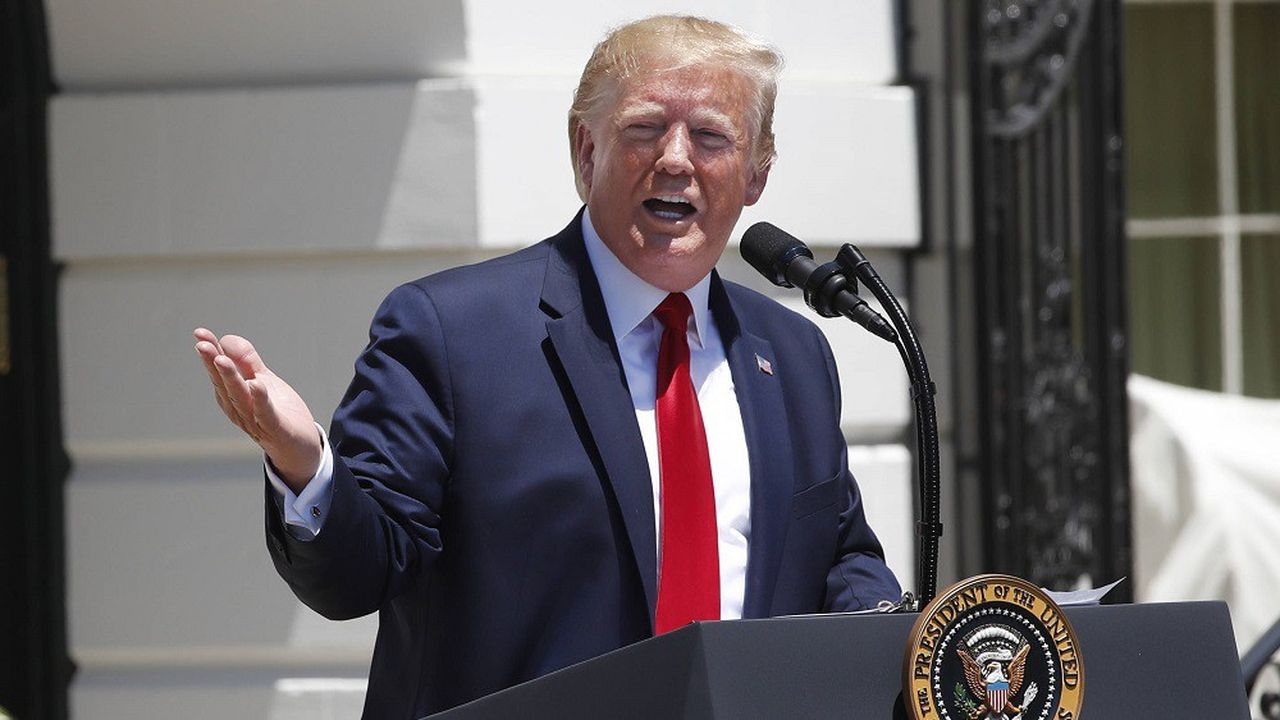 Donald Trump a intensifié ses attaques lors d'une prise de parole, le 15 juillet 2019.