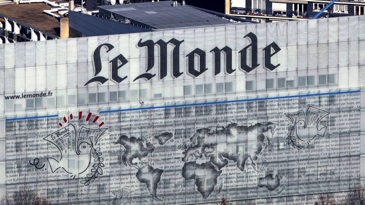 Les locaux du quotidien « Le Monde », à Paris, dans le 13e arrondissement.