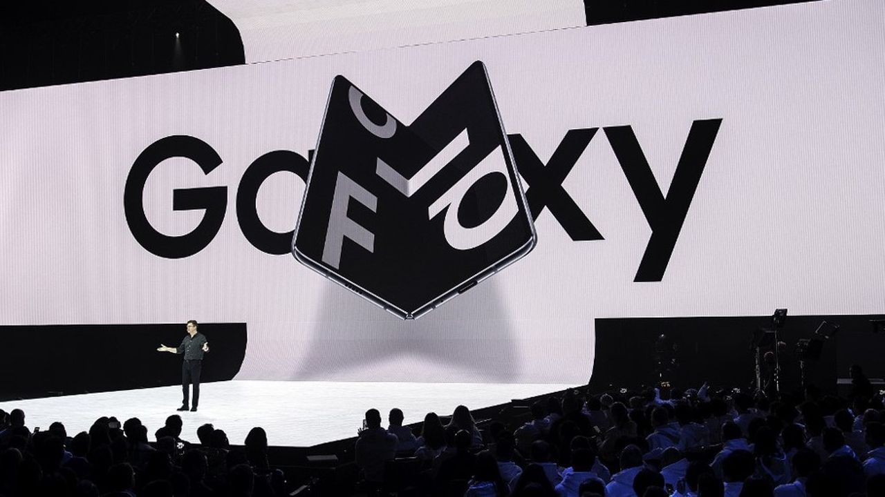 La présentation du premier modèle du Galaxy Fold, à San Francisco, en février 2019