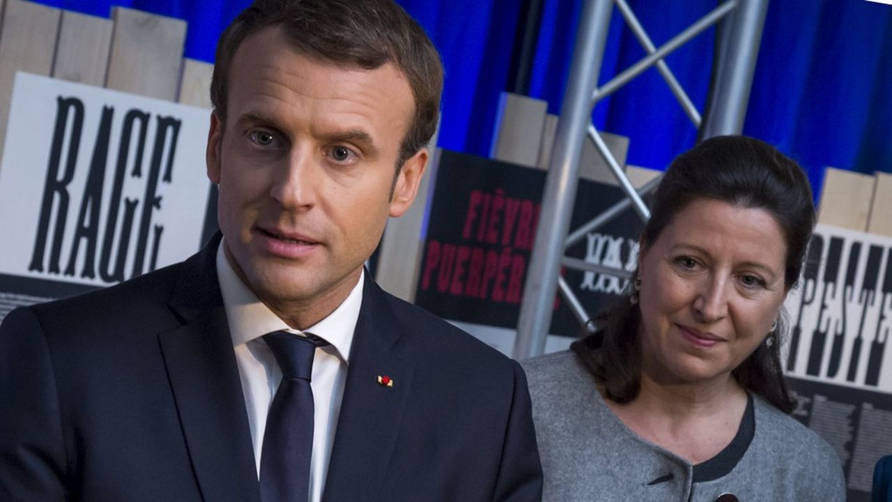 Emmanuel Macron et Agnès Buzyn, la ministre des Solidarités et de la Santé.