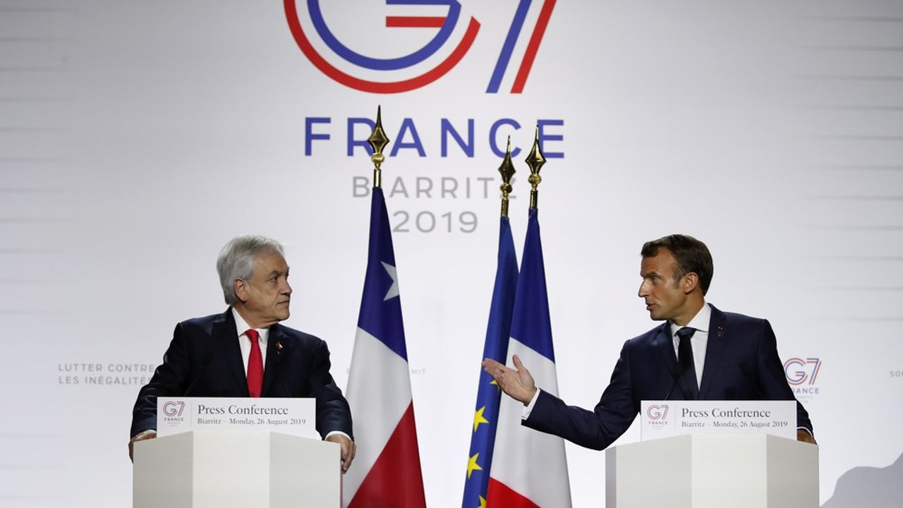 « Nous nous devions de réagir », a déclaré Emmanuel Macron à l'occasion d'une conférence de presse tenue conjointement avec le président chilien, Sebastian Pinera