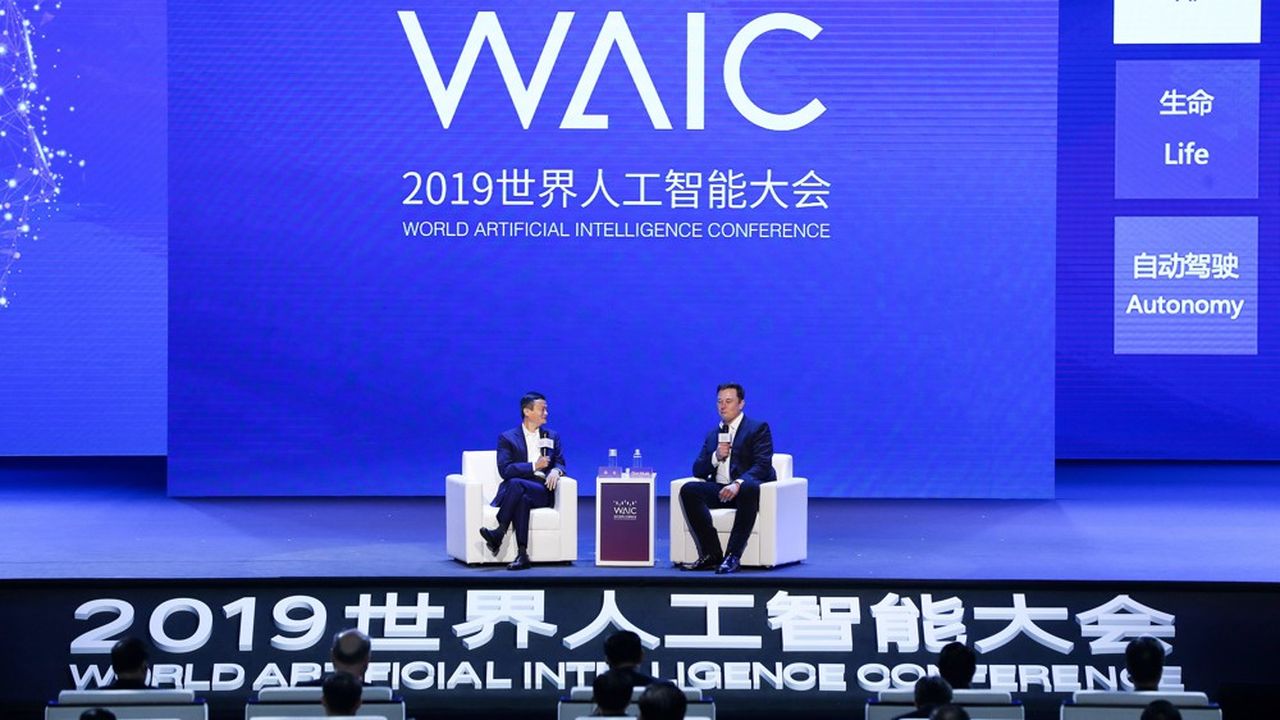Le patron de Tesla et Space X le fondateur d'Aliba étaient invités à débattre à l'ouverture de la « Conférence mondiale sur l'intelligence artificielle » qui se tient jusqu'à samedi à Shanghai