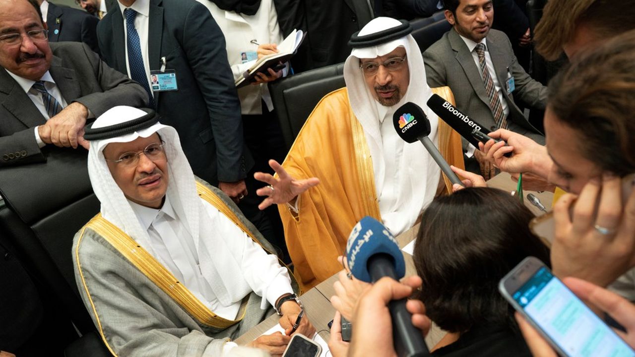 Khaled al-Falih (à droite sur la photo) va être remplacé à la tête du ministère de l'Energie par le prince Abdulaziz ben Salmane (ici à gauche).