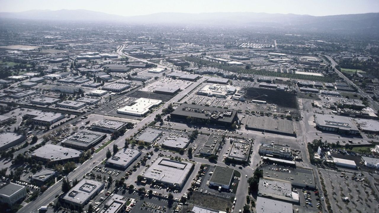 Vue aérienne de la Silicon Valley (Etats-Unis).