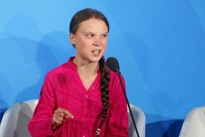 Greta Thunberg lors de son discours à l'ONU, le 23 septembre 2019.