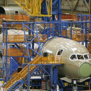 Construction d'un 787 Dreamliner à l'usine Boeing d'Everett dans l'Etat de Washington.