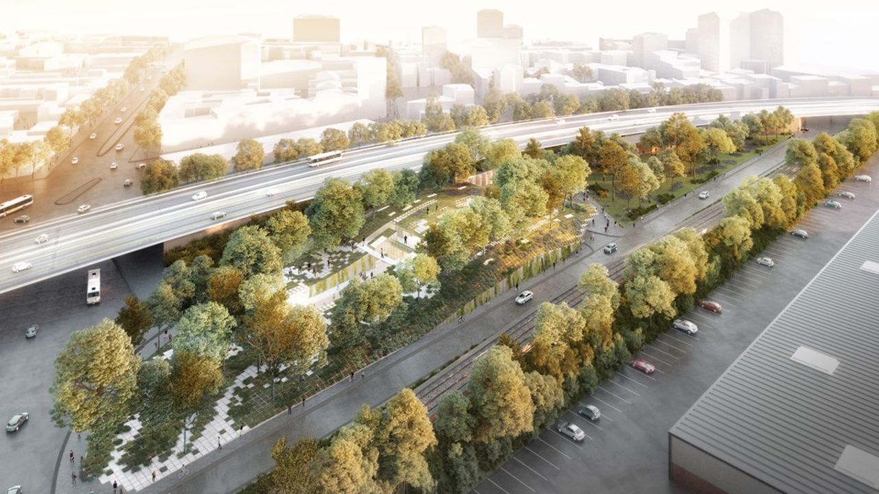 Perspective du futur crématorium de la porte de la Villette, à Paris, qui représente un investissement de 40 millions d'euros.
