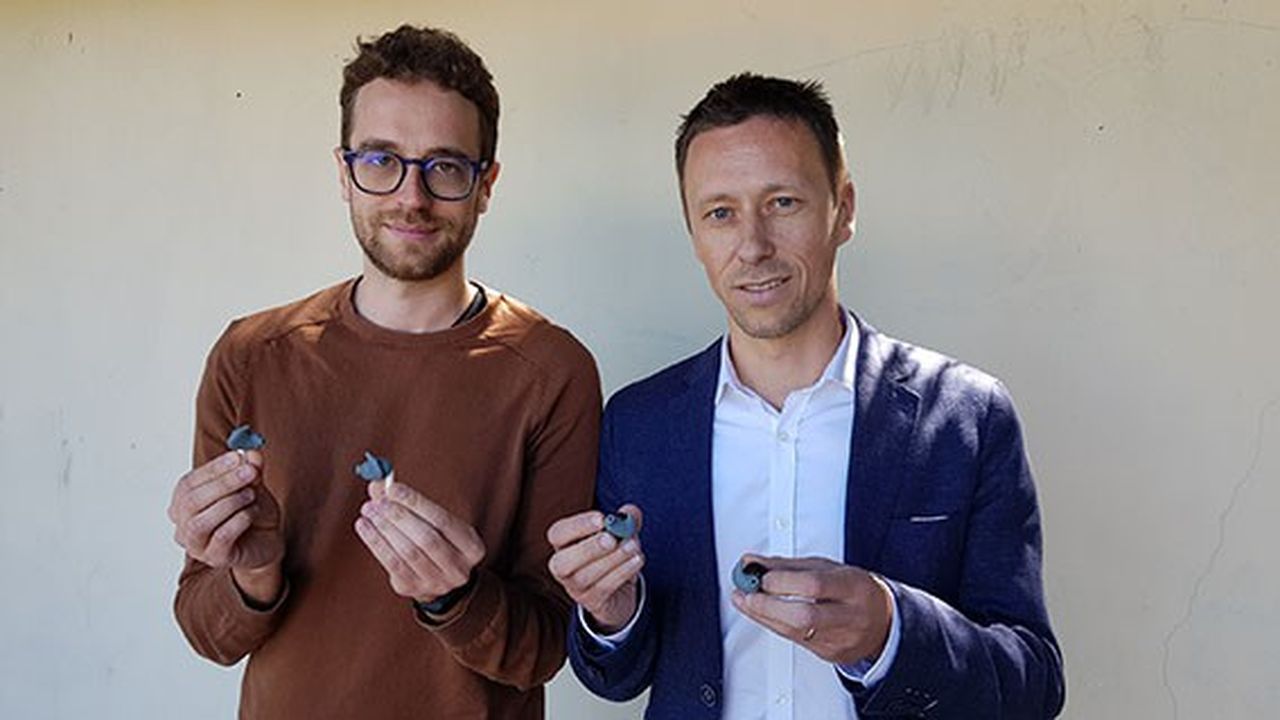 Jérémy Adoux (à gauche) et Xavier Deshayes (à droite), les deux ingénieurs fondateurs de MyFit Solutions.