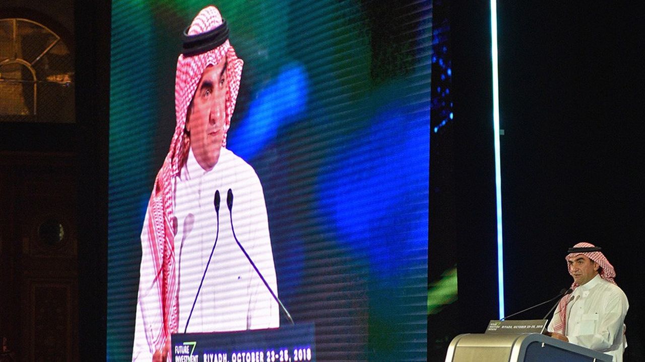 Yasir Al Rumayyan, patron d'Aramco et du Public Investment Fund saoudien au forum Future Investment Initiative à Riyad, le 23 octobre 2018.