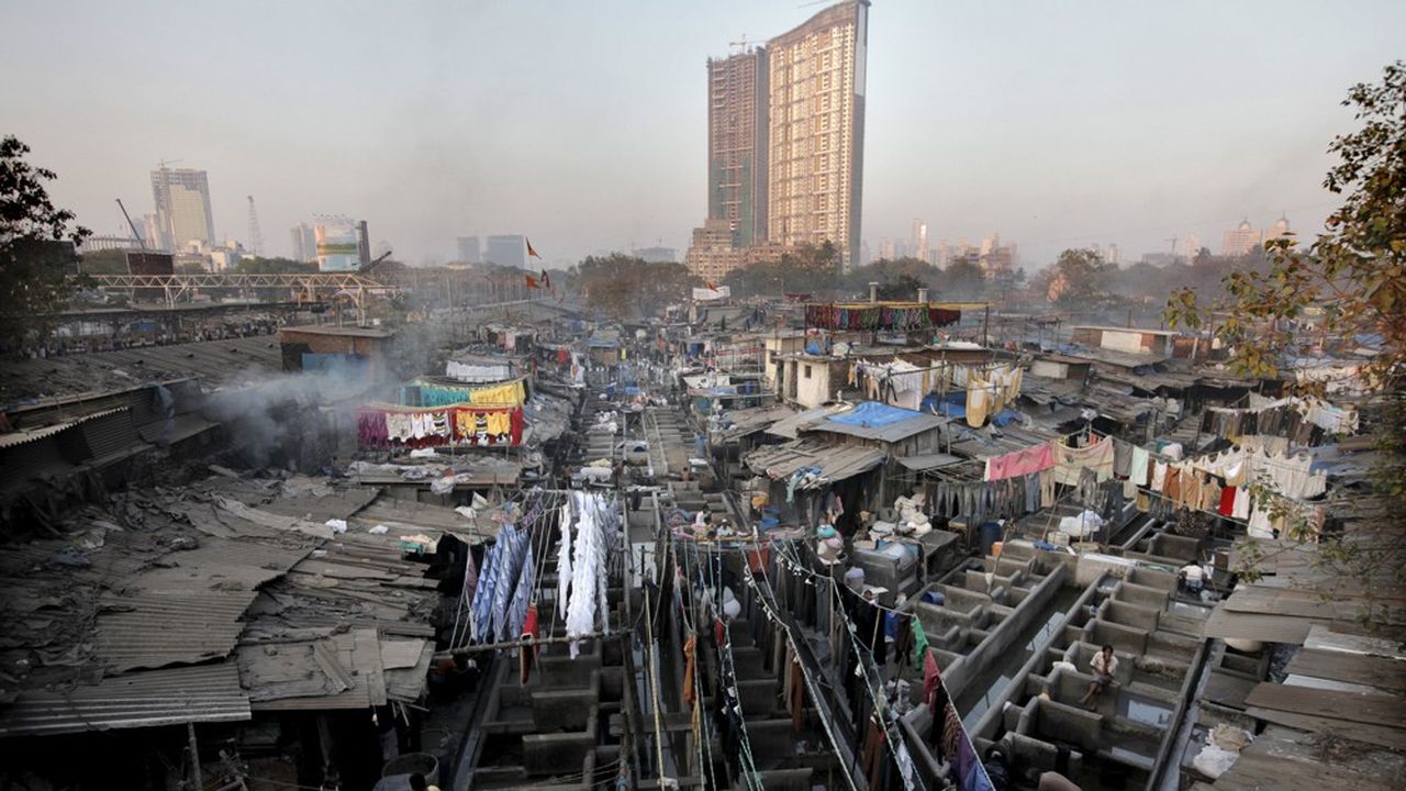 Le « quartier de la blanchisserie », à Bombay, en Inde.