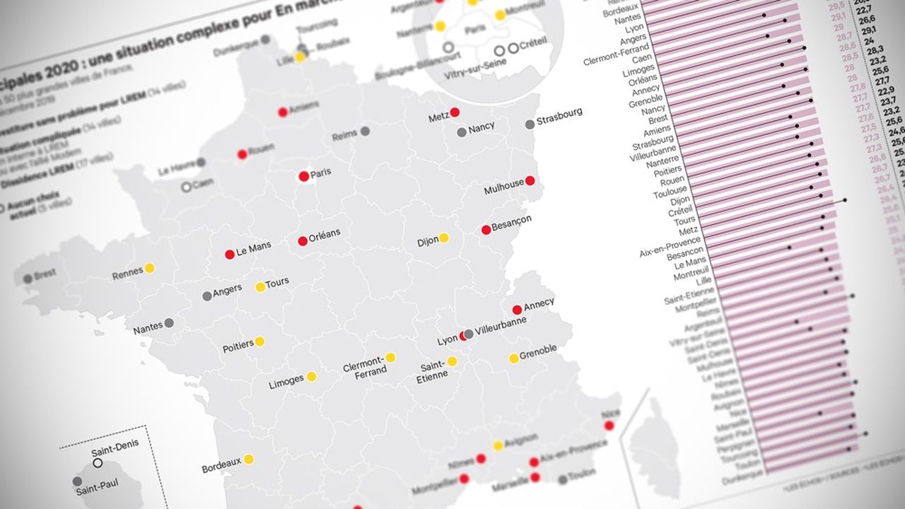 Municipales 2020 Lrem En Proie Aux Dissidences Dans Un Tiers Des Grandes Villes Les Echos