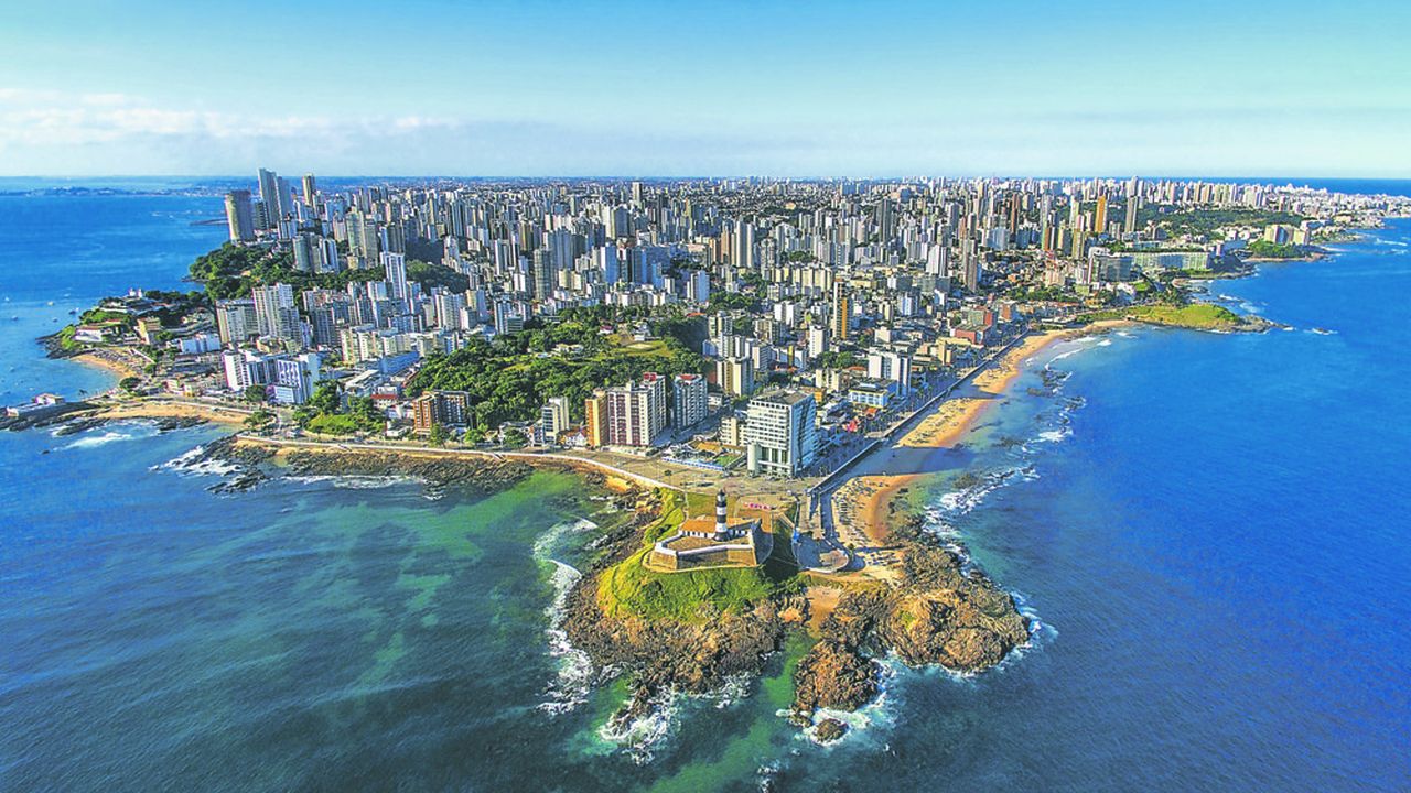 Vue aérienne de Salvador da Bahia, Bahia, Brésil.