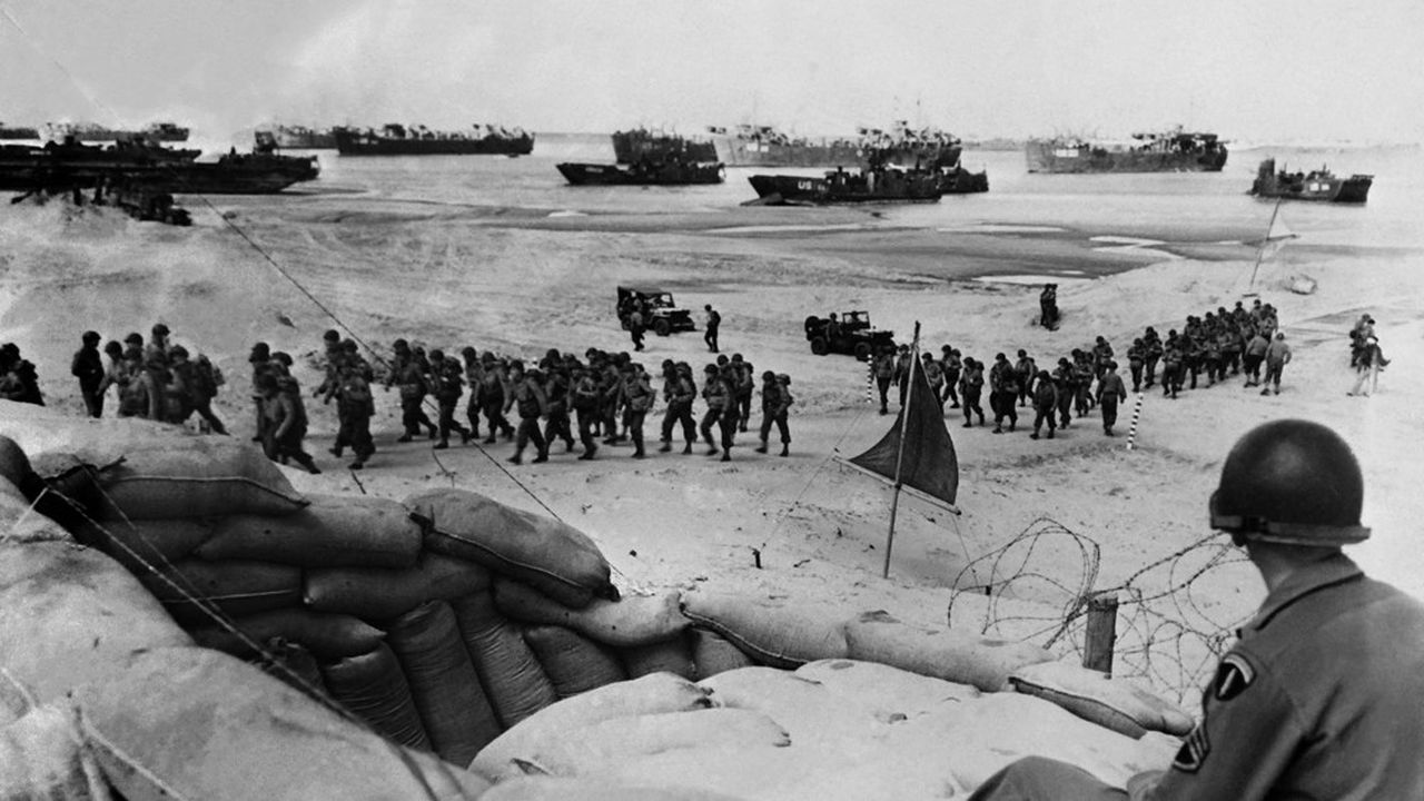 Débarquement sur les plages de Normandie du 6 juin 1944 des forces alliés.