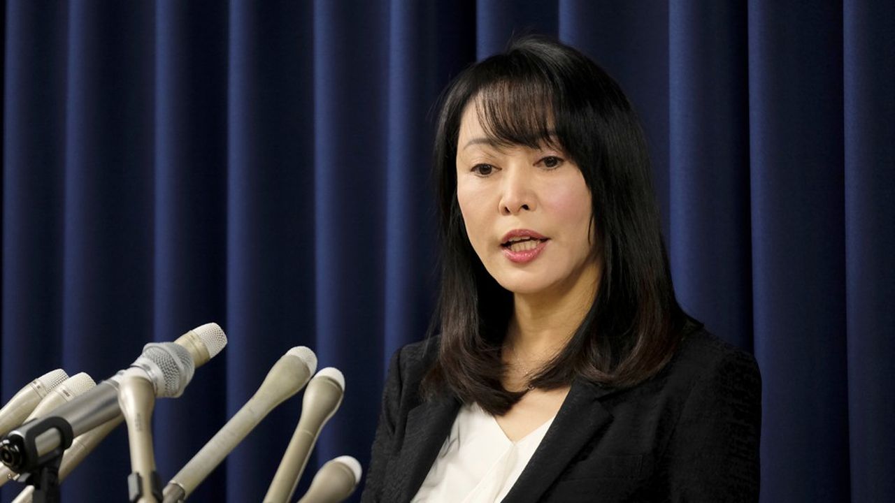 La déclaration de la ministre japonaise de la Justice, Masako Mori (ici lors d'une conférence de presse, le 26 décembre), est la première prise de parole officielle du gouvernement japonais depuis la fuite de Ghosn.