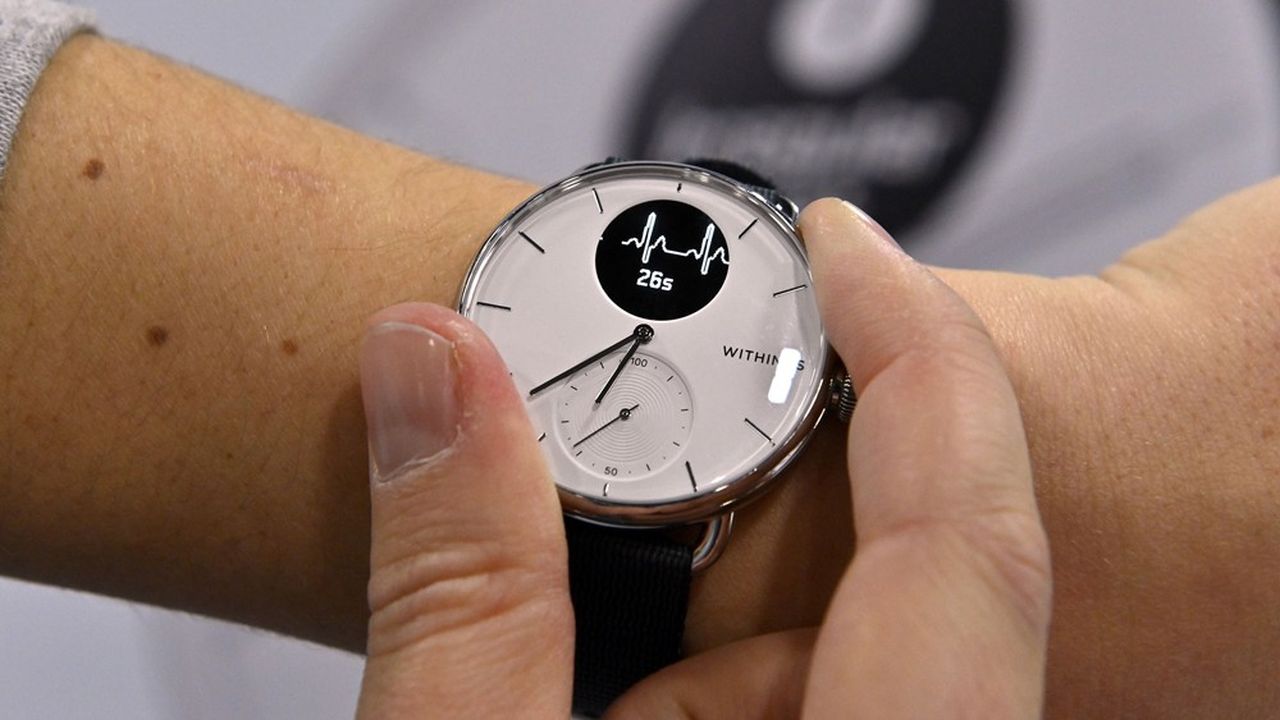 Une montre Withings présentée au CES de Las Vegas.