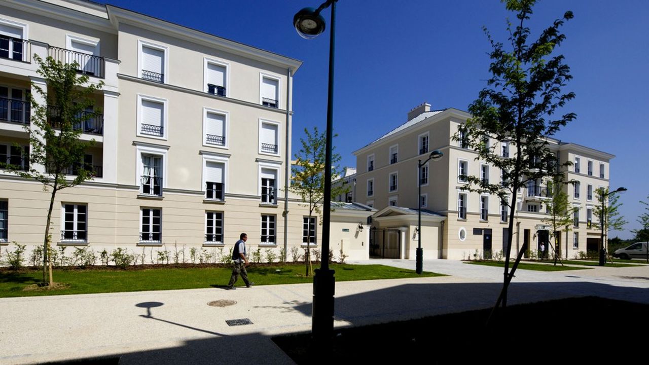 Le Belvédère, nouveau programme de logements dans le Quartier du lac, centre urbain du Val d'Europe, dans la ville nouvelle Marne-la-Vallée.