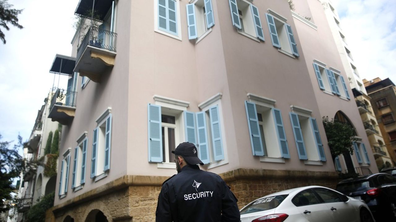 La maison où vit Carlos Ghosn avec son épouse, à Beyrouth au Liban, depuis son évasion