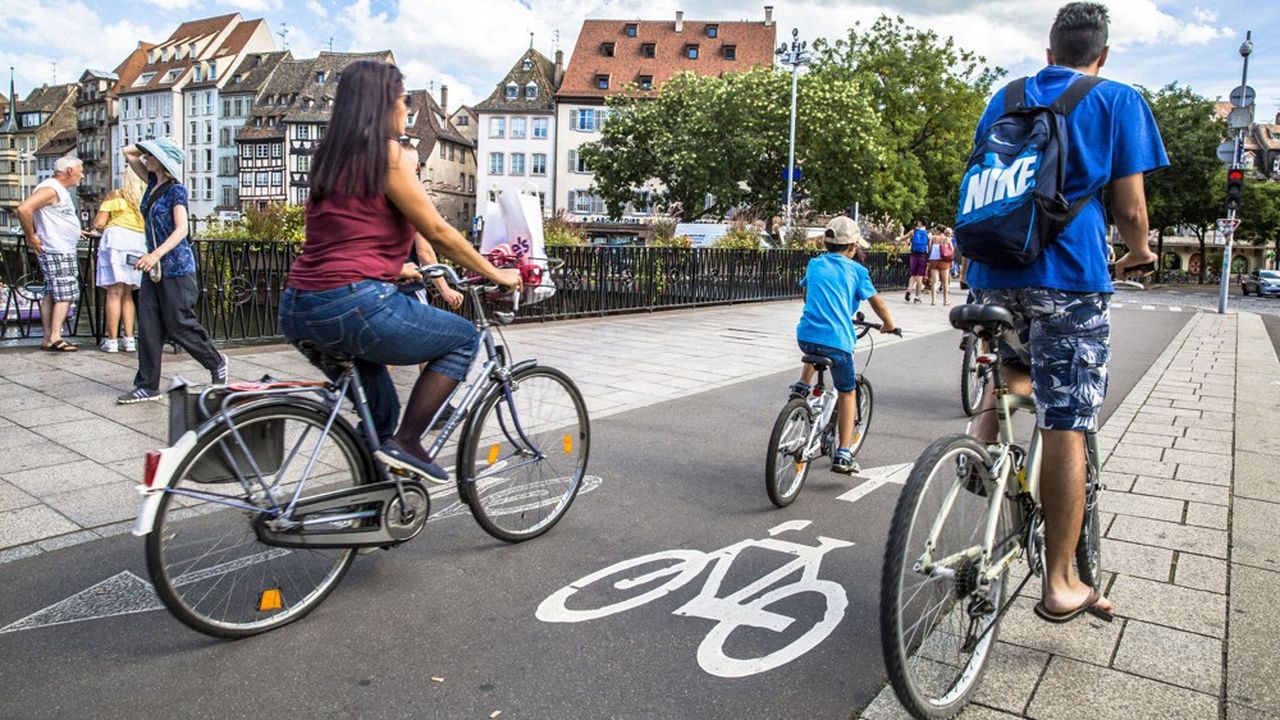 A Strasbourg, 16 % des actifs circulent à vélo.