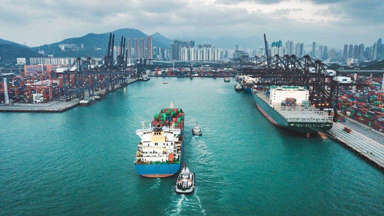 La Chine compte sept des dix plus grands ports mondiaux de marchandises, comme ici à Hong Kong