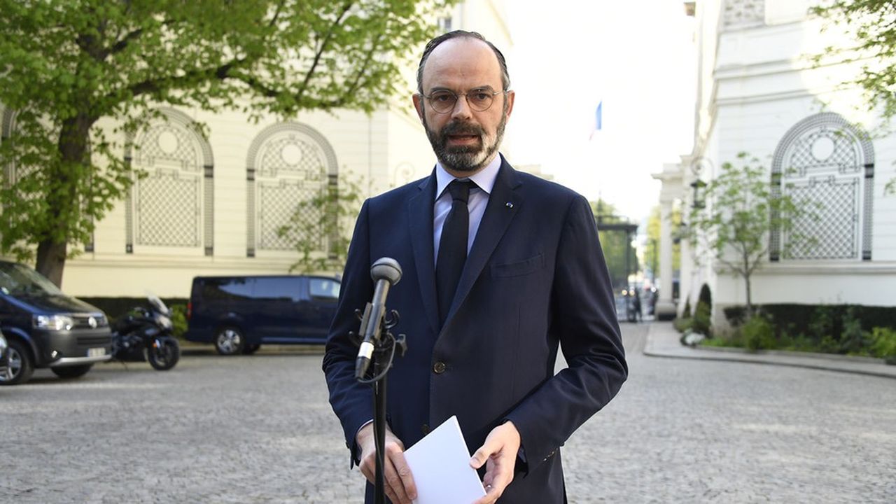 Le Premier ministre, Edouard Philippe, lors de son allocution ce vendredi matin après avoir réuni le gouvernement en visioconférence depuis la cellule de crise du ministère de l'Intérieur.