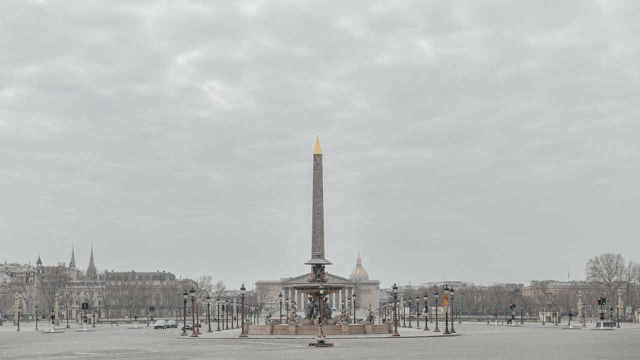 Place de la Concorde à Paris, 18 mars 2020