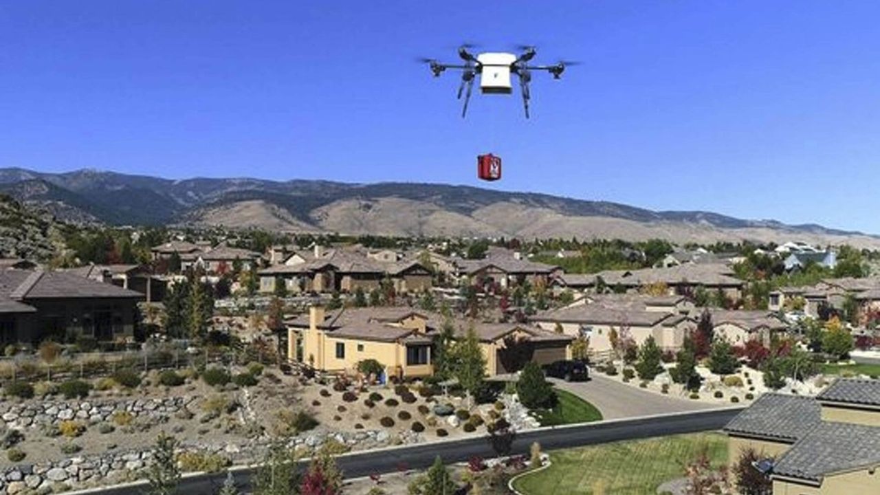 Des expérimentations ont eu lieu dans plusieurs régions des Etats-Unis, comme ici dans le Nevada, mais l'utilisation des drones reste très encadrée.