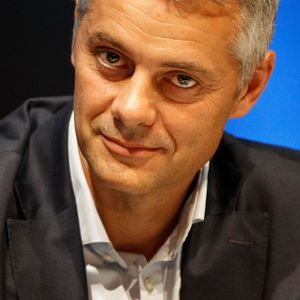 Le directeur général d'Amazon France, Frédéric Duval, lors des assises du Produire en France, en septembre 2019 à Reims.