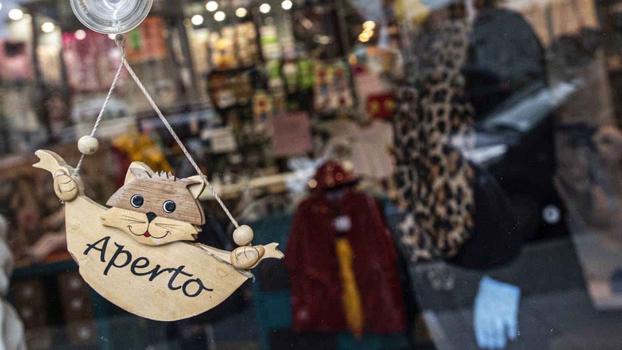 Boutique de vêtements pour enfants autorisée à rouvrir le 14 avril 2020 à Rome.