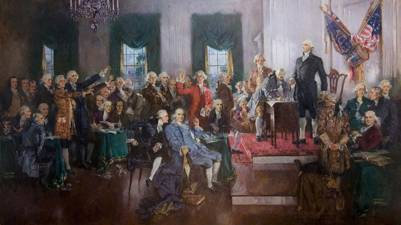 Signature de la Constitution américaine, tableau d'Howard Chandler.