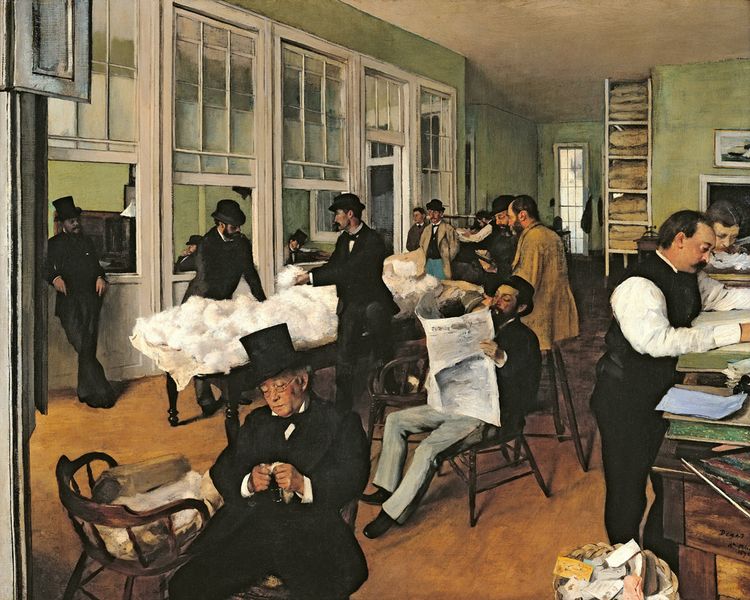 Le Bureau de coton à La Nouvelle-Orléans (1873)
