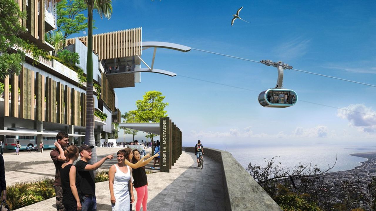 Un téléphérique de 1,3 km de long desservira en 2023 les hauteurs de Saint-Denis de la Réunion.